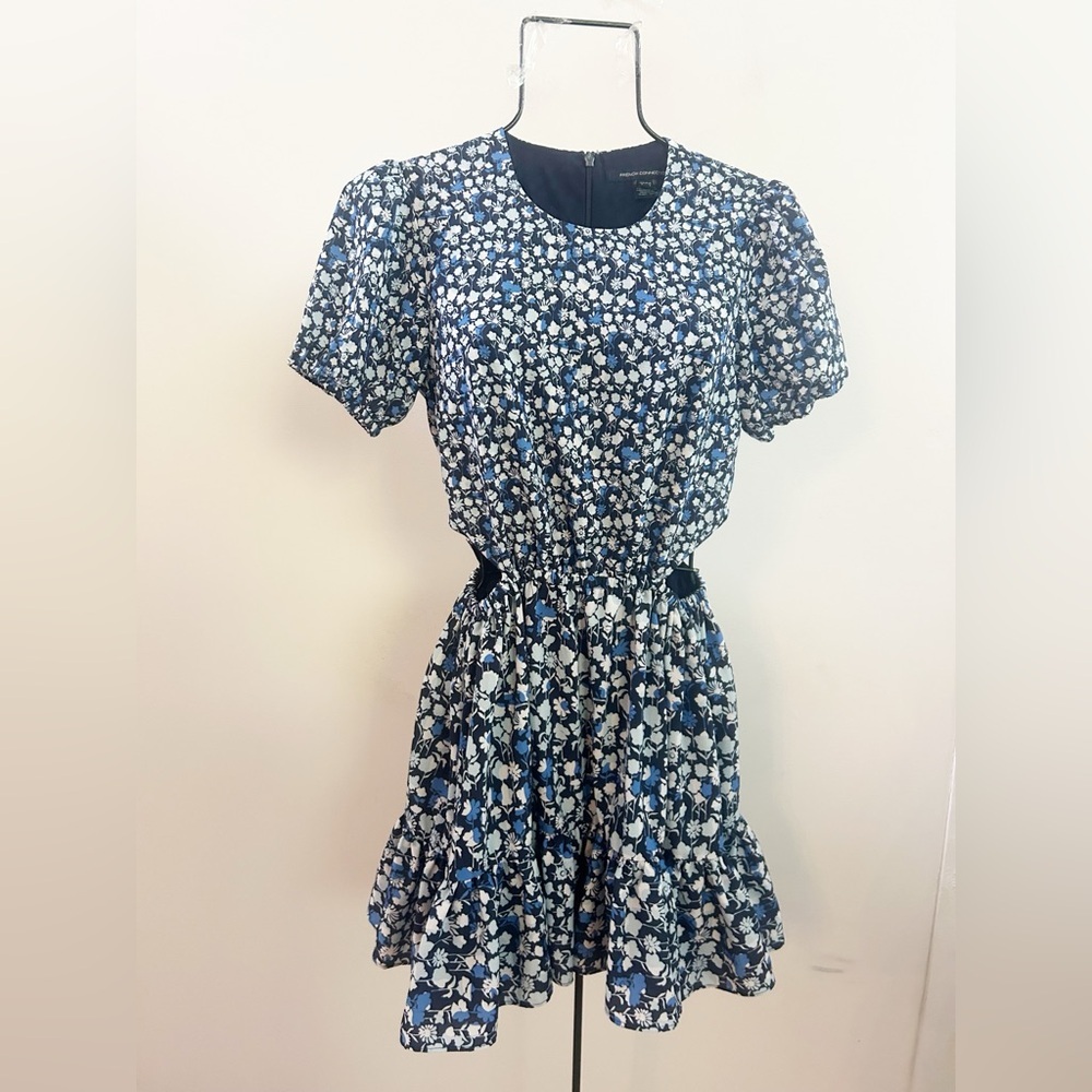 French connection cut‎ out floral dress 0